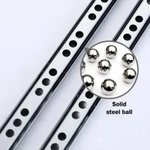 New 2Set Smooth Glide Bearing Drawer Slides 17mm Wide Two Way Slide Drawer Glides 8"-17" Hardware Accessories Drawer Rail