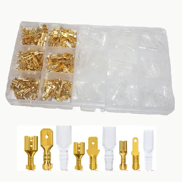 Box Male Female Wire Connector 2.8/4.8/6.3mm Electrical Crimp Terminals Termin Spade Connectors Assorted Kit