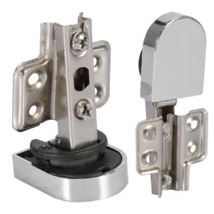 2PCS Heavy Duty Cabinet Hinge Adjustable Cold Rolled Steel Hydraulic Hinge Smooth Buffer Action Concealed Door Hinge Glass Door
