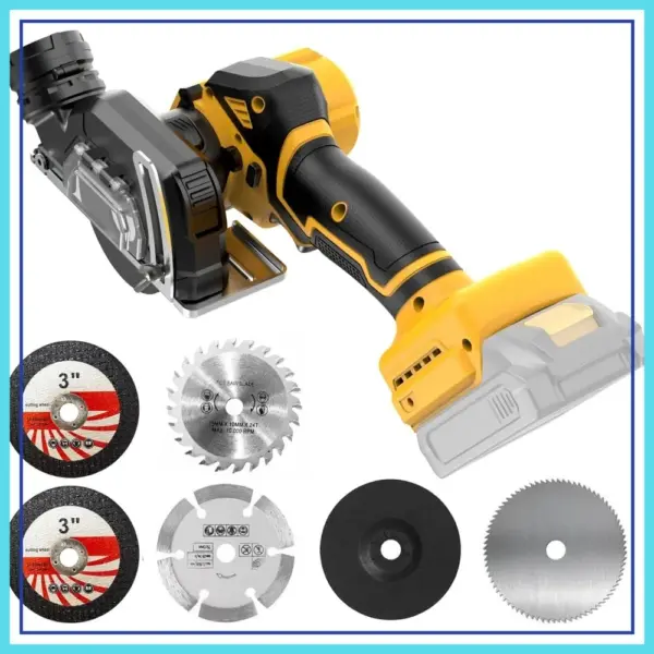 Cordless Cut Off Tool 3" Brushless Mini Circular Saw 19000RPM for Metal/Wood/Tile/Plastic, Removable Dust Cover