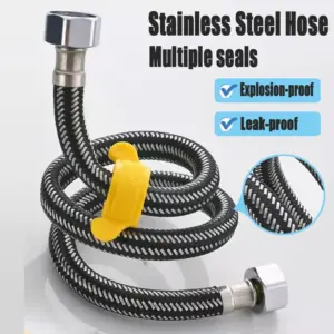 20/40/80/100/150/200cm High Pressure Explosion-proof Stainless Steel Nylon Braided Shower Hose G1/2'' Leak-proof Flexible Tube