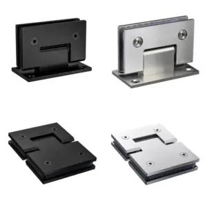 90° /180° Showcase Clip 304 Stainless Steel Heavy Duty Glass Bracket Clamp Shower Door Hinge Furniture Hinge Replacement Parts