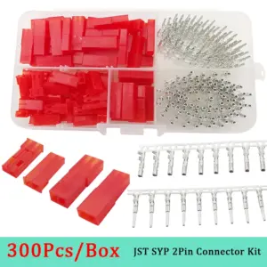 300Pcs/Box 2.54mm JST SYP Male Female Housing Terminals Kit JST 2 Pin Plug Socket Housing Crimp Terminal For RC Lipo Battery DIY