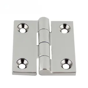 2pcs 38/40/50mm Stainless Steel Butt Hinge Solid Cast with 4 Holes Boat Hinges Heavy Duty Durable Hatch Cabinet Door Hinge