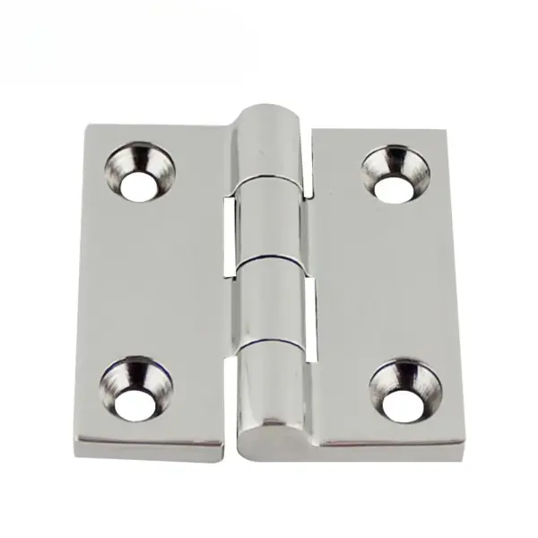 2pcs 38/40/50mm Stainless Steel Butt Hinge Solid Cast with 4 Holes Boat Hinges Heavy Duty Durable Hatch Cabinet Door Hinge