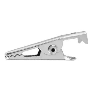 ABJI-600PCS 1.06IN / 27Mm Mini Metal Alligator Clips, Crocodile Clamps Silver Tone Nickel Plated Test Line Spring Clamps.