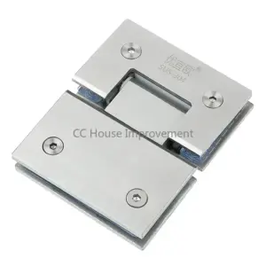 180 Degrees Showcase Clip 304 Stainless Steel Heavy Duty Glass Bracket Clamp Shower Door Hinge Furniture Hinge Replacement Parts