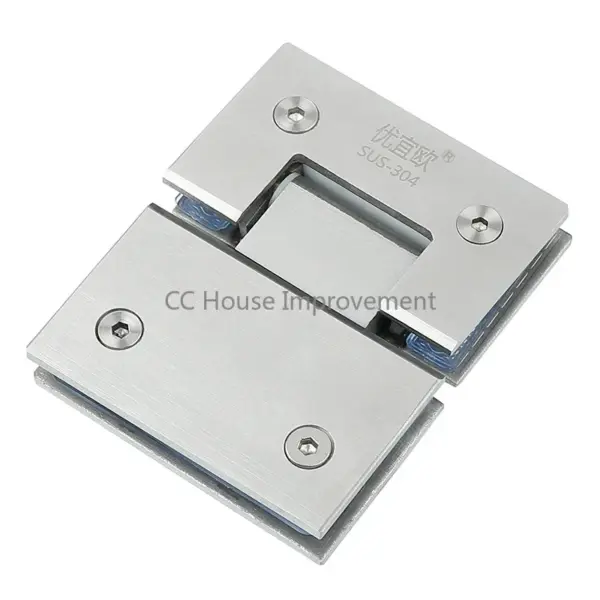 180 Degrees Showcase Clip 304 Stainless Steel Heavy Duty Glass Bracket Clamp Shower Door Hinge Furniture Hinge Replacement Parts