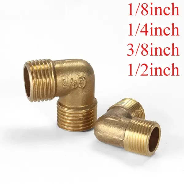 ‌Brass Pipe Fittings 1/2" 1/4" NPT Male/Female Elbow Tee for Plumbing Water System