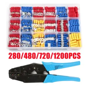 Box Insulated Male Female Spade Terminal Cable Connector Electrical Wire Crimp Butt Ring Fork Spade Lug Rolled Assorted Kit
