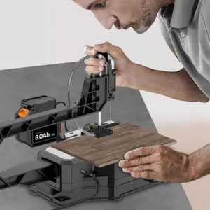 4.0Ah/6.0Ah Benchtop Jigsaw Compact, Multi-Purpose, Dust-Free Wood Carving and Openwork Saw, Woodworking Jigsaw, Electric Cutter