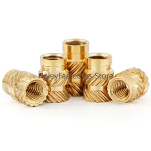 100pcs M3x5.7x4.6mm Thread Knurled Brass Threaded Heat Set Heat Resistant Insert Embedment Nut for 3D Printer accessories