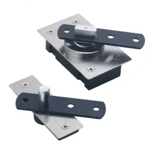 Heavy Duty 360 Degree Pivot Wooden Door With Upper Lower Hinges Door Axis With Vertical Horizontal Rotation Invisible Door Hinge