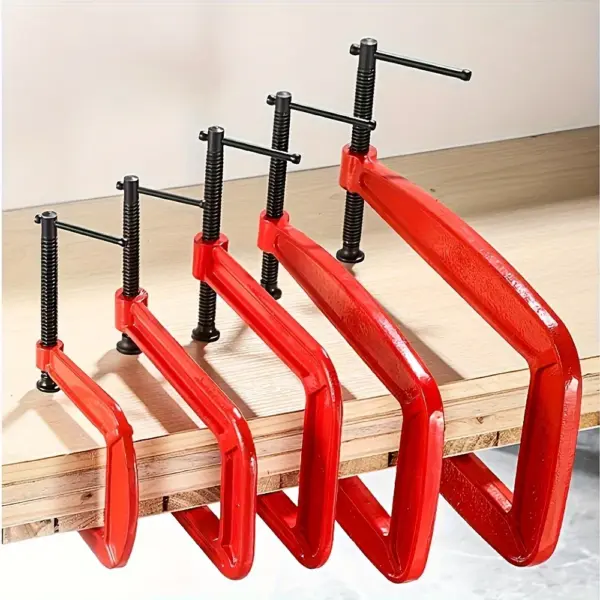 G Clamp Deep Reach C Clamp,4 Inch C-Clamp Set, Heavy Duty Steel C Clamp Industrial Strength C Clamps for Woodworking, Welding