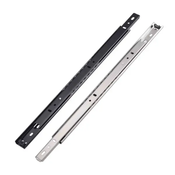 2PCS Smooth Glide Bearing Drawer Slides 10mm Wide Hardware Accessories Drawer Glides Full Extension Two Way Slide Drawer Rail
