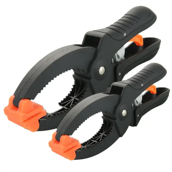 1 pcs 6/8 Inch Ratcheting Hand Clamps Jaw Opening Clamping Force Nylon Clamps Spring Clip Adjustable Woodworking Clamps