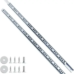 16" Full Extension Drawer Slides, Ball Bearing Soft Close 2-Way Slide Rails, Heavy Duty Steel, 17mm x 406mm
