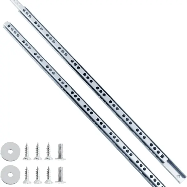 16" Full Extension Drawer Slides, Ball Bearing Soft Close 2-Way Slide Rails, Heavy Duty Steel, 17mm x 406mm