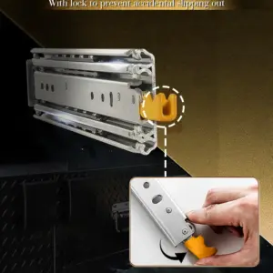 WASHINGST Heavy Rv duty Full Extension Drawer Slide With Lock 120kg Bearing Capacity Runner Ball Bearing Industral Equipment