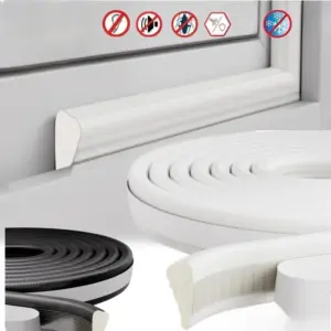1pc 118.11/196.85inch Window Weather Seal Strip Acoustic Foam Sealing Strip For Door Windows Soundproof Cotton Seal Gap Filler