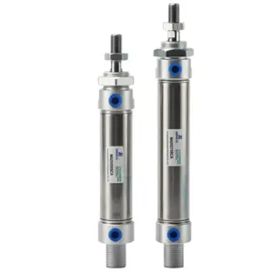 MA16/20/25/32/40 Series Stainless Steel Magnetic Ring 25-500mm Stroke Double Acting Small Mini Pneumatic Air Cylinde AFR Brand