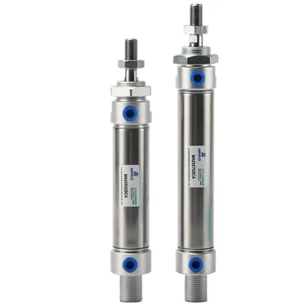 MA16/20/25/32/40 Series Stainless Steel Magnetic Ring 25-500mm Stroke Double Acting Small Mini Pneumatic Air Cylinde AFR Brand