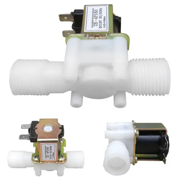 1/2" Plastic Solenoid Valve 12V 24V 220V Magnetic Washing Machine Dispenser Drinking Water Pneumatic Pressure Controller Switch