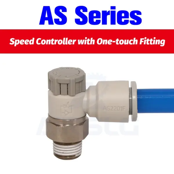 Speed Control Valve Throttle Valve One-Touch Fitting Pneumatic Flow Control Metering Needle Valve AS1201 AS2201F 4/6/8 AFR Brand