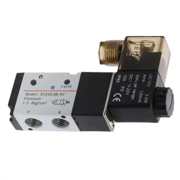 3V210-08 1/4" BSP DC 12V/24V AC 36V/110V/220V 3 way 2 position Pneumatic Electric Solenoid Valve Air Aluminum