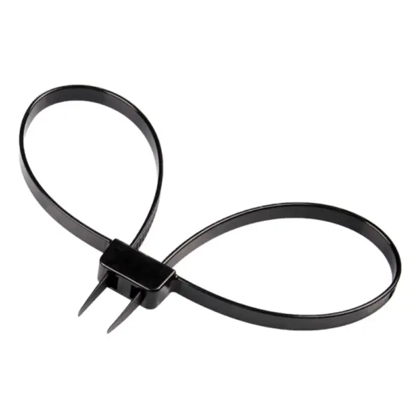 5PCS 12mmx700mm Plastic Nylon Cable Tie Double Buckle Handcuffs Zip Tie Double Locking Disposal Flex Restraints