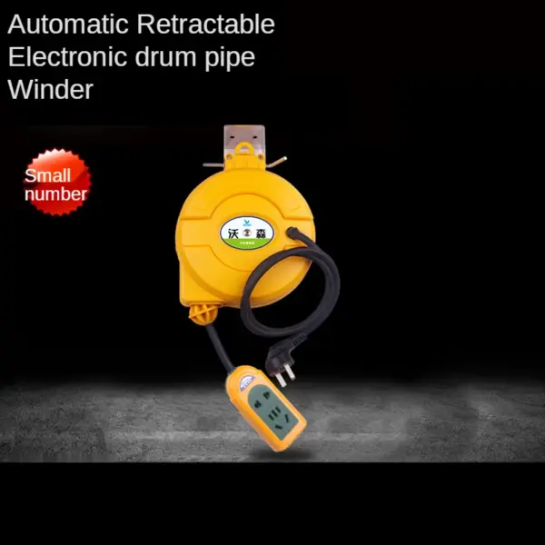 Small Two-core Three-core 5M/6M 3000W Reel Reel Automatic Retractable Electric Drum Power Socket Cable Reel Mini Small Reel Reel