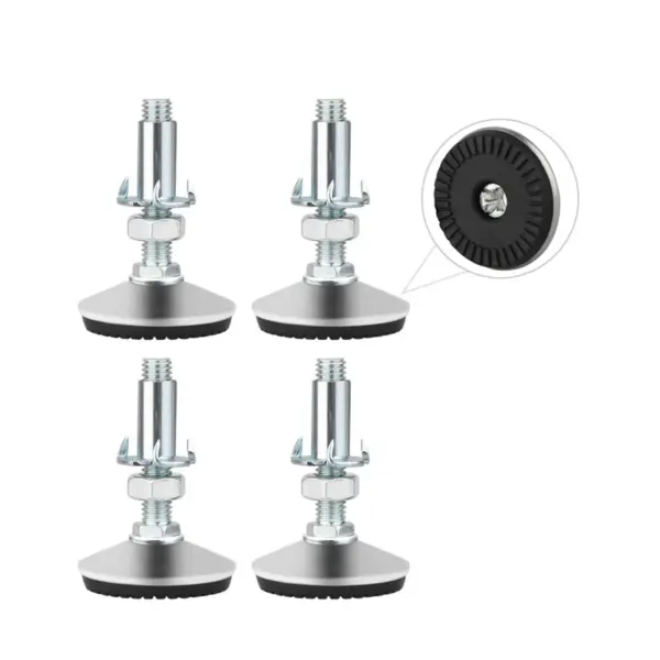 4Pcs/Set Adjustable Leveling Feet,with T Nut Bolt 50mm Furniture Foot For Cabinet Restaurant Table Chair Self Levelers