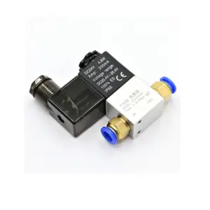 Air Solenoid Valves 2V025-08 2 Position 2 Port 1/4" Normally Closed Pneumatic Control Valve DC12V DC24V AC110V AC220V