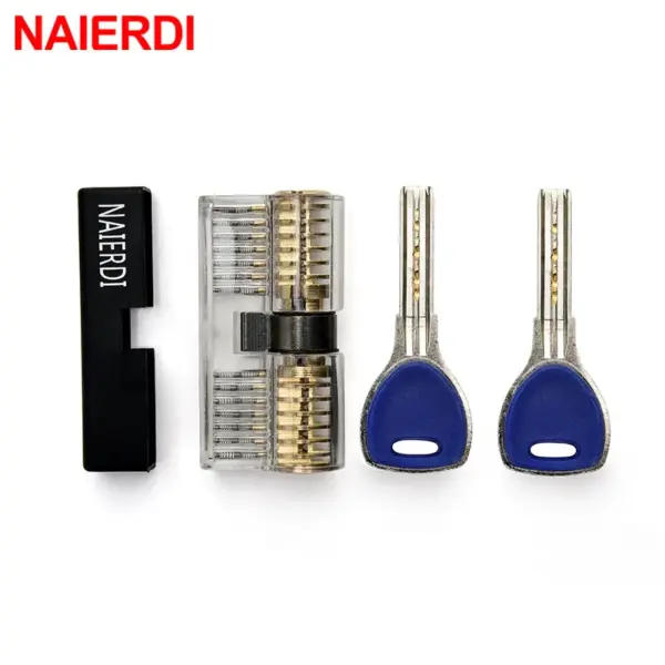 NAIERDI Transparent Practice Lock Pick Visible Training Skill Tools For Locksmith Supplier Tool Pick Sets Hardware