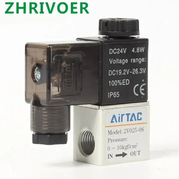 1pcs Normally Closed (NC) 2V025-08 Pneumatic Control Valve , 12V 24V 110V 220V 1/4" 2 Position 2 Port AirTAC Air Solenoid Valves