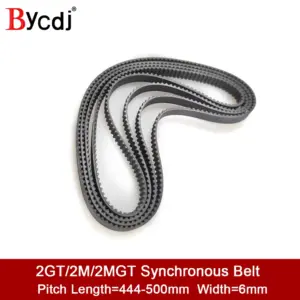 GT2 Closed Loop Timing Belt Rubber 444/450/460/466/468/480/484/488/494/500mm width 6mm suitably GT2 pulley for 3d printer parts