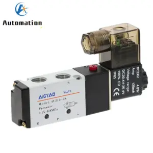 5Way 2 Position Electric Solenoid Valve 4V210-08 1/4" Port Size DC12V,24V. AC110V,220V, Pneumatic parts air control valve