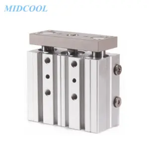 Air Cylinder TC TCM Series 20mm Bore TCM20 Tri-rod Cylinder Pneumatic Cylinder Bronze Bearing With Magnet Double Acting Type