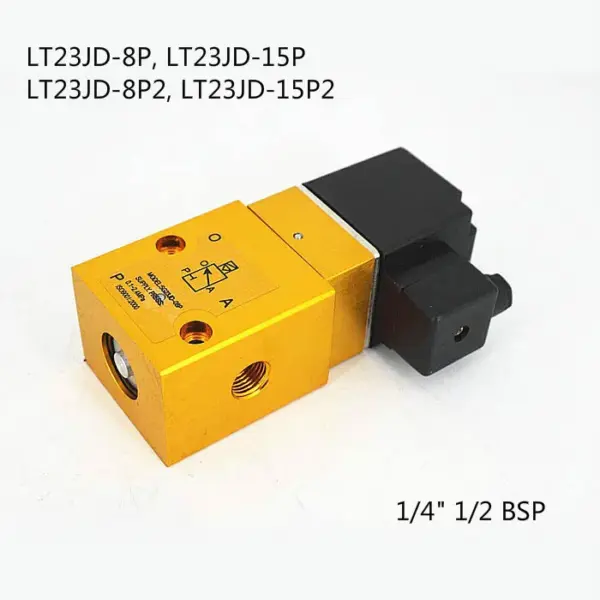 24bar high pressure pneumatic solenoid valve 1/4" 1/2 BSP 24V DC AC220V 3 way 2 position 23JD-8/15/P2 Blow Molding Machine valve