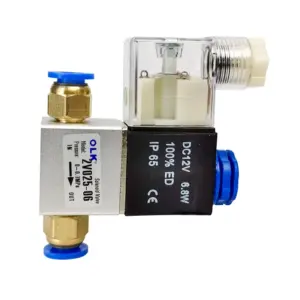 2v025-06/08 solenoid valve 12V 24V 110V 220V gas valve solenoid air valve normally closed
