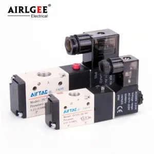 3V110-06 3V210-08 3V310 4M210-08/4M310-10  3Port 2Position  1/4" 1/8" BSP Single Solenoid Pneumatic Air Valve DC24V AC220V
