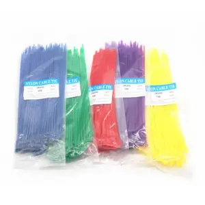 500Pcs/Bag Cable Ties 18 Colors Mixed Color 2.5mmx200mm Self-Locking Nylon Wire Cable Zip Ties Wire Fasten Cable Fasten bandage