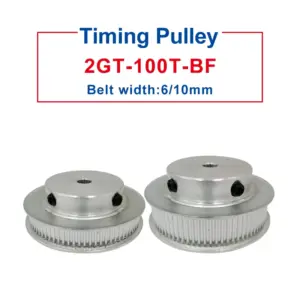 GT2-100T Pulley Bore 6/6.35/8/10/12/12.7/14/15/16/17/19/20/22 mm Pulley Wheel Match with 6/10 mm GT2-timing belt For 3D Printers