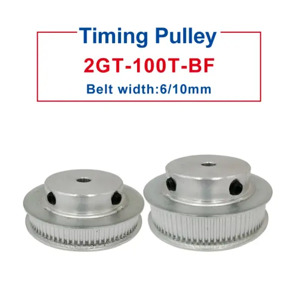 GT2-100T Pulley Bore 6/6.35/8/10/12/12.7/14/15/16/17/19/20/22 mm Pulley Wheel Match with 6/10 mm GT2-timing belt For 3D Printers