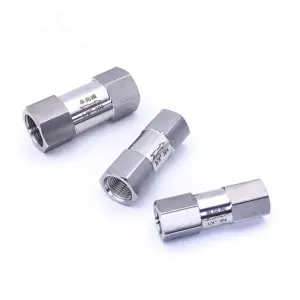 Pneumatic One Way Check Valve, 1/8"-1" Female Tube Fitting, Stainless Steel 304 316 Non Return Valve for Fuel Air System,JO21049