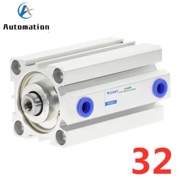 SDA Type Bore 32mm stroke 5/10/20/25/30/40/50/55/60/65/100mm double acting SDA32 compact air pneumatic piston cylinder Female