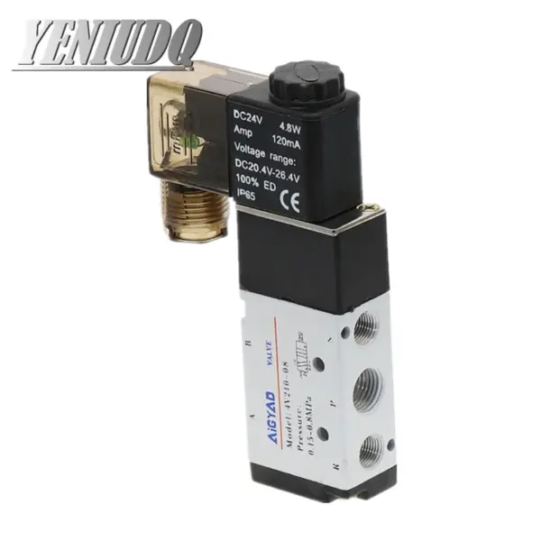 5Way 2 Position Airtac Electric Solenoid Valve 4V210-08 1/4" Port Size DC12V,24V. AC110V,220V, Pneumatic parts air control valve