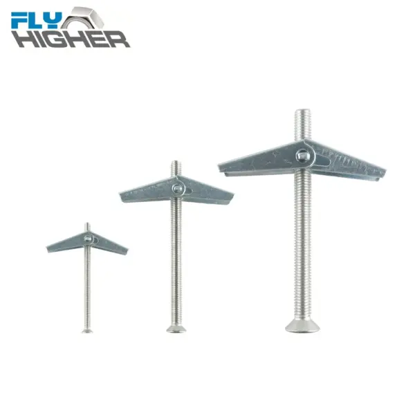 M3/4/5/6/8/10 Plasterboard Hollow Wall Cavity Wall Fixing Spring Toggle Anchor with Stainless steel countersunk screw