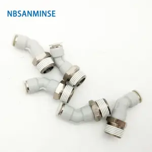 NBSANMINSE 10Pcs/Lot PL45 C  Elbow Air Fitting Pneumatic Plastic air Push In Fittings Low pressure Automation pneumatic parts