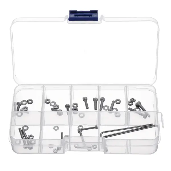 50pcs/lot Universal Turntable Headshell Cartridge Mounting Kit Stainless Steel Bolts Screws Nuts Set with Case Dropshipping